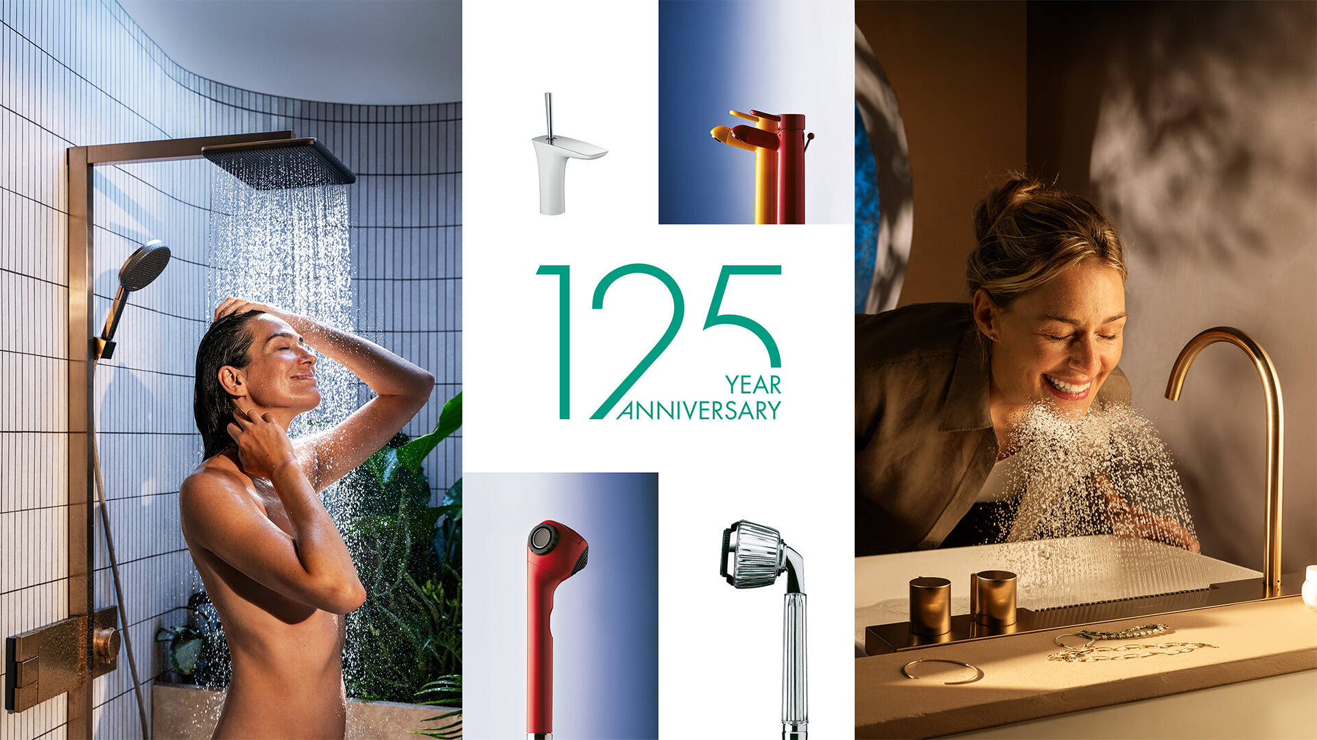 Collage de créations pour les 125 ans de hansgrohe.